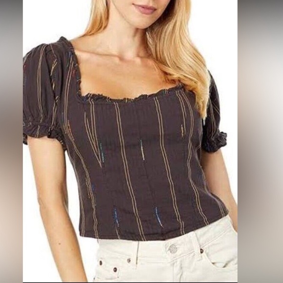 Free People Tops - Free People Serotonin Smocked Back Corset Size Medium